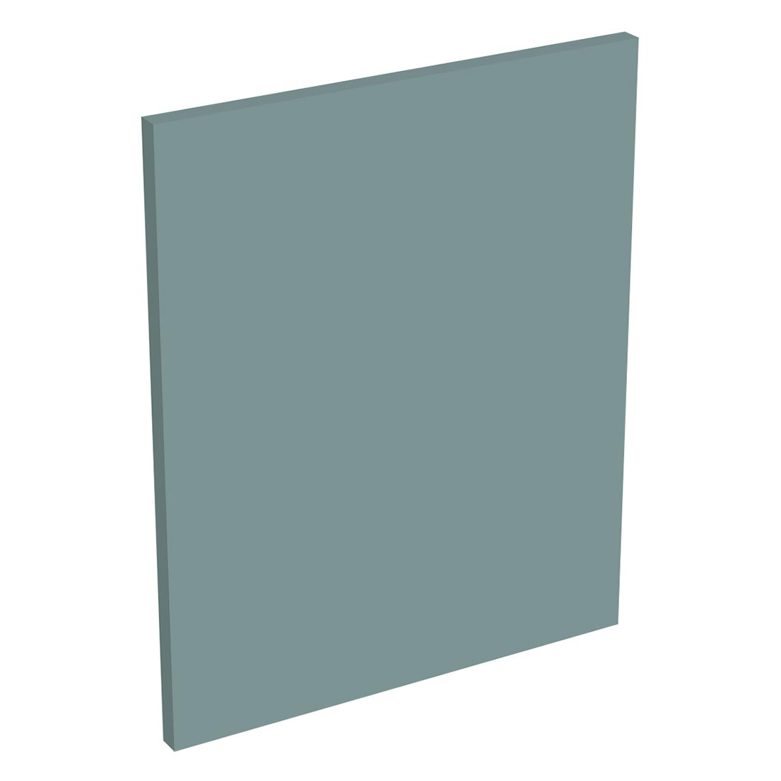 Coté de remplacement meuble haut cuisine sur hotte VERT OPALE MAT - H. 43.2 cm