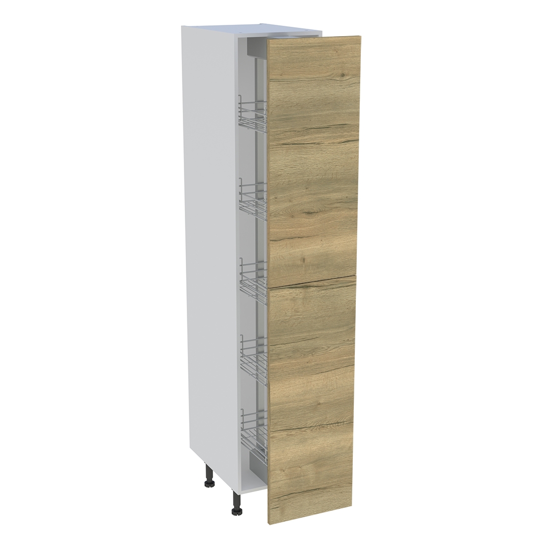 Colonne cuisine 2 portes H. 216,6 cm x L. 40 cm - C2P401EX - Chêne structuré