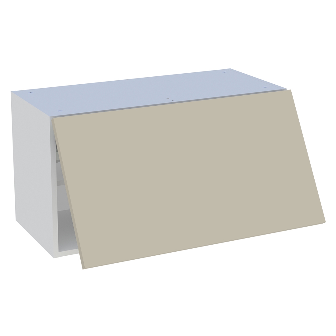 Meuble haut cuisine 1 porte relevante H. 43,2 cm x L. 80 cm - Beige mat