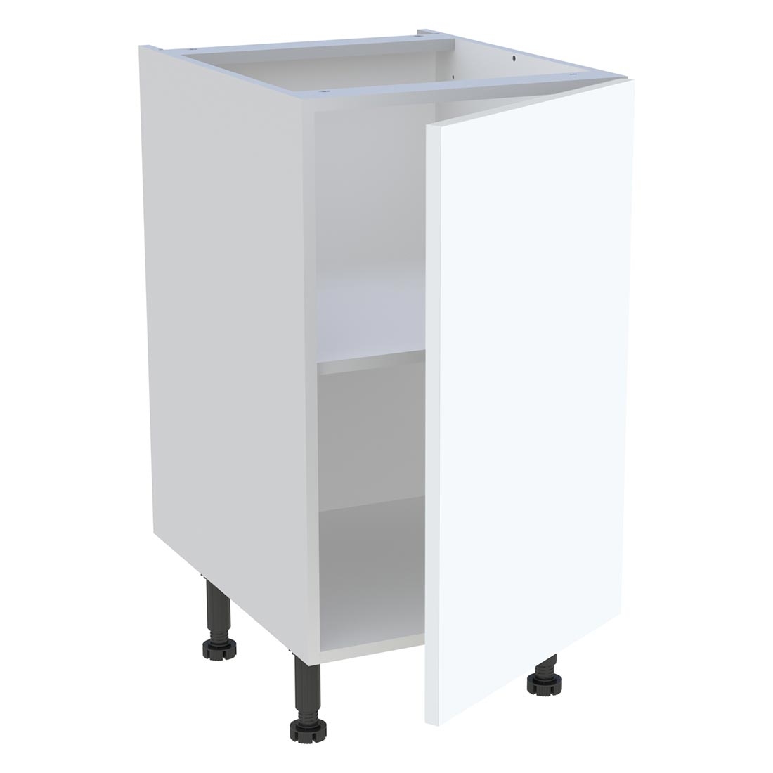 Meuble bas cuisine 1 porte H. 87 cm x L. 45 cm - Blanc mat