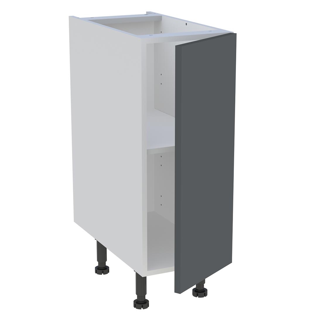 Meuble bas cuisine 1 porte H. 87 cm x L. 30 cm - Gris ardoise mat