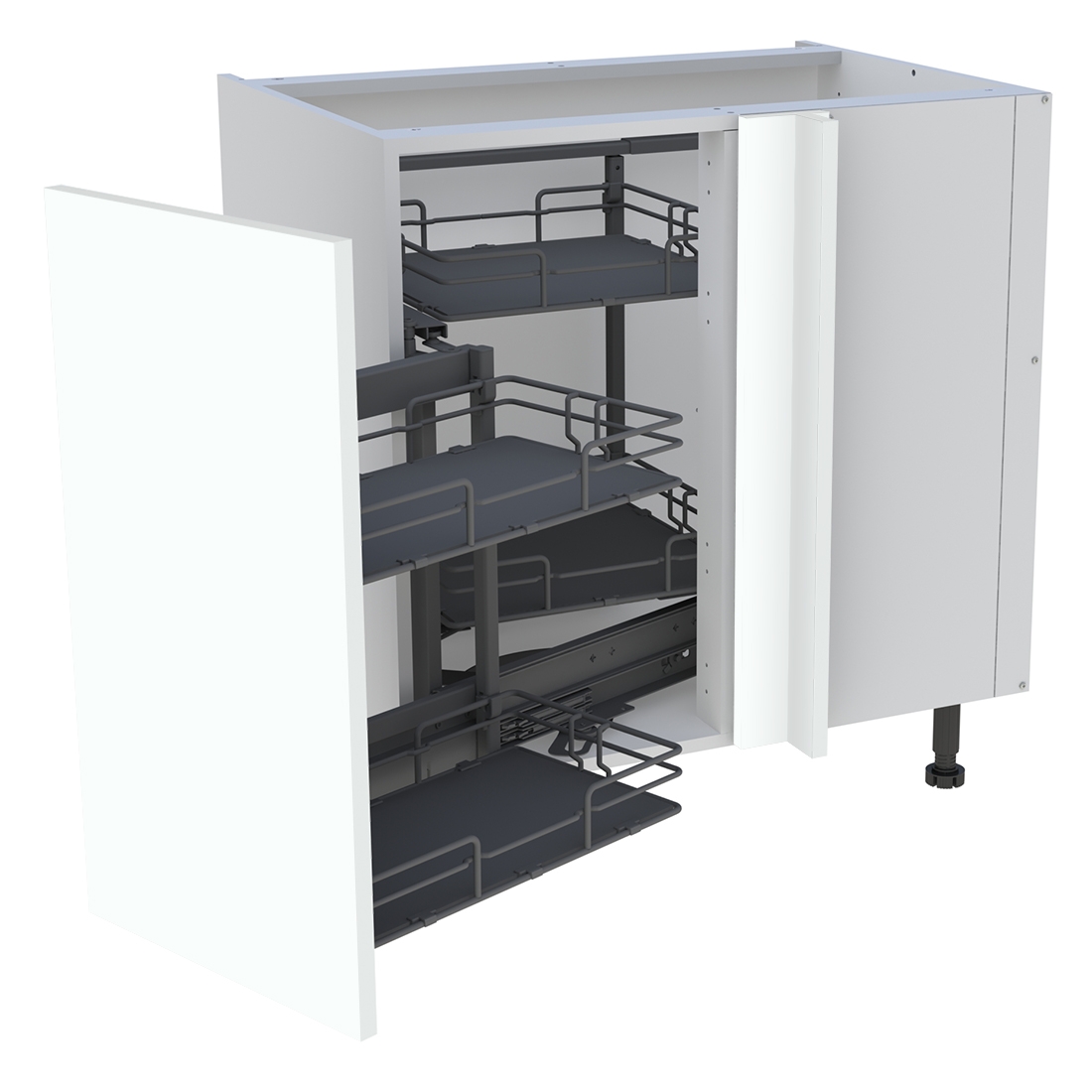 Meuble bas cuisine 1 porte H. 87 cm x L. 80 cm - BSA105MCD - Blanc chaud mat