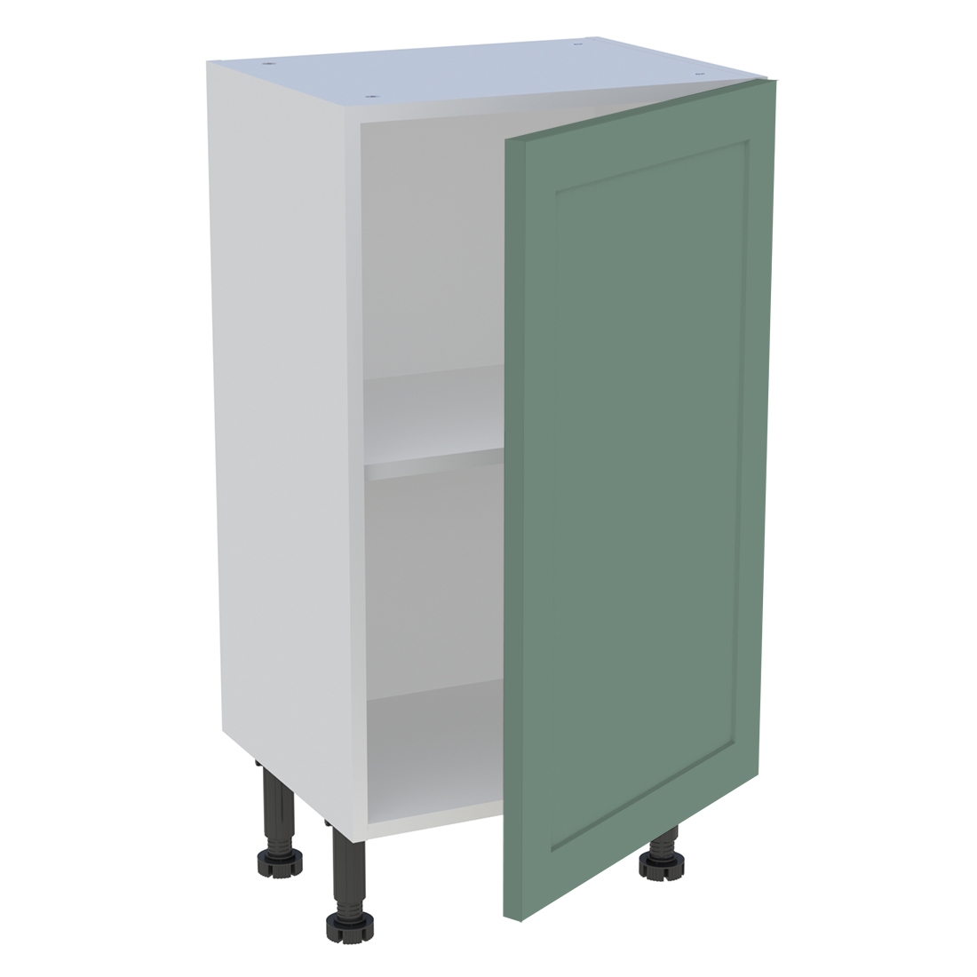 Meuble bas cuisine 1 porte H. 87 cm x L. 45 cm x P. 36,9 cm - Vert sauge cadre