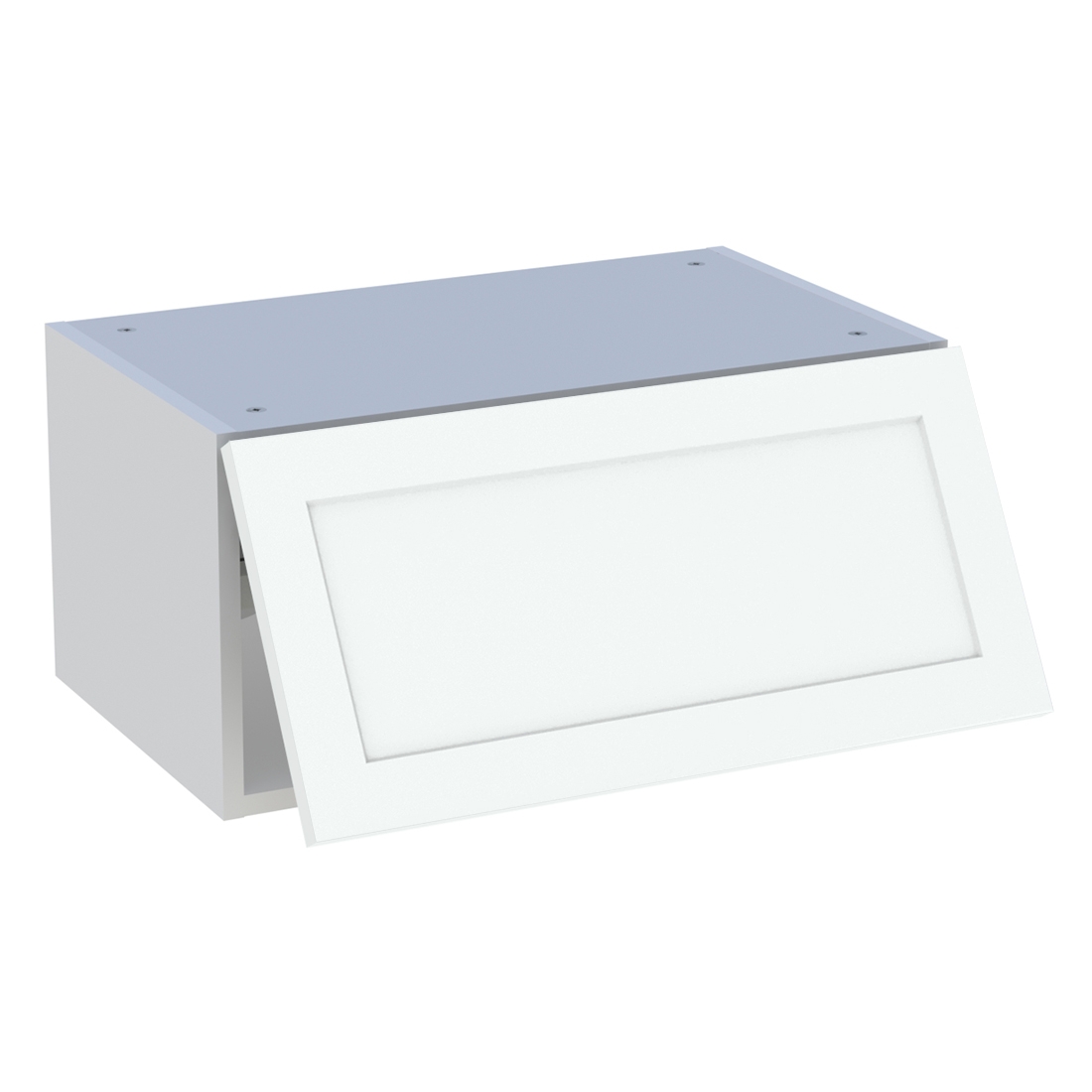 Meuble haut cuisine 1 porte relevante H. 28,8 cm x L. 60 cm - Blanc cadre