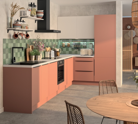 Modèle Terracotta Mat – Cuisine en angle