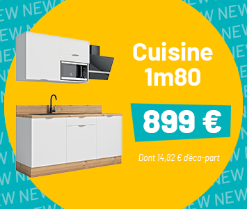 Cuisine 1m80 Blanc Mat