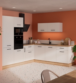 Modèle Blanc Mat - Cuisine en angle