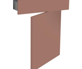 1x Kit façade meuble cuisine Terracotta Mat 1 porte, 1 tiroir H. 71,7 cm L. 59,7 cm
