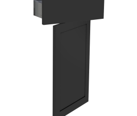 1x Kit façade meuble cuisine Noir Cadre 1 porte, 1 tiroir H. 71,7 cm L. 39,7 cm