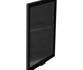 1x Kit façade meuble cuisine Porte Vitrée Noir 1 porte H. 71,7 cm L. 59,7 cm