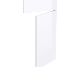 2x Kit façade meuble cuisine Blanc Brillant 1 porte, 1 faux tiroir H. 71,7 cm L. 39,7 cm