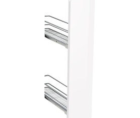 1x Kit façade meuble cuisine Blanc Brillant Sans Poignée 1 porte H. 71,7 cm L. 14,7 cm
