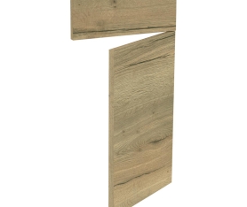2x Kit façade meuble cuisine Chêne Structuré 1 porte, 1 faux tiroir H. 71,7 cm L. 39,7 cm