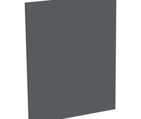 2x Kit façade meuble cuisine Gris Ardoise Mat 1 porte H. 57,3 cm L. 59,7 cm