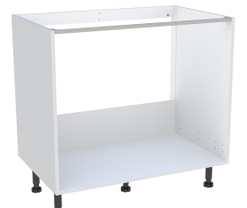 1x Caisson Meuble bas cuisson cuisine Blanc H. 87 cm x L. 90 cm x P.57,1 cm