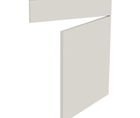 1x Kit façade meuble cuisine Lin Mat 1 porte, 1 faux tiroir H. 71,7 cm L. 59,7 cm