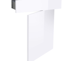 1x Kit façade meuble cuisine Blanc Brillant 1 porte, 1 tiroir H. 71,7 cm L. 59,7 cm