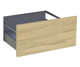 2x Kit façade meuble cuisine Chêne Clair 1 casserolier H. 28,5 cm L. 59,7 cm