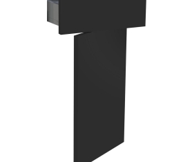 1x Kit façade meuble cuisine Noir Mat 1 porte, 1 tiroir H. 71,7 cm L. 39,7 cm