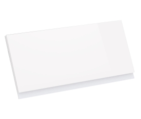 1x Kit façade meuble cuisine Blanc Brillant Sans Poignée 1 porte H. 28,5 cm L. 59,7 cm