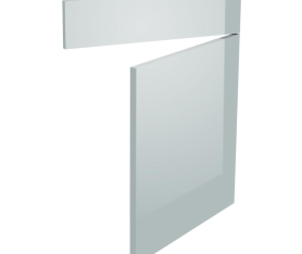 1x Kit façade meuble cuisine Gris Cendre Brillant 1 porte, 1 faux tiroir H. 71,7 cm L. 59,7 cm