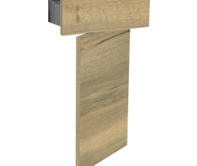1x Kit façade meuble cuisine Chêne Structuré 1 porte, 1 tiroir H. 71,7 cm L. 39,7 cm