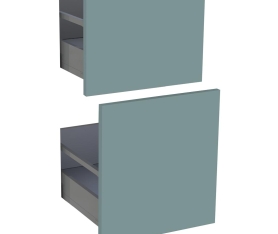 1x Kit façade meuble cuisine Vert Opale Mat 2 casseroliers H. 71,7 cm L. 39,7 cm