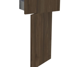 1x Kit façade meuble cuisine Noyer Foncé 1 porte, 1 tiroir H. 71,7 cm L. 39,7 cm