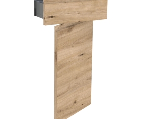 1x Kit façade meuble cuisine Chêne Naturel Sans Poignée 1 porte, 1 tiroir H. 71,7 cm L. 39,7 cm