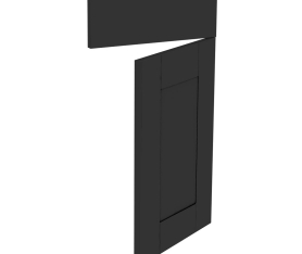 Kit façade meuble cuisine Noir Cadre 1 porte, 1 faux tiroir H. 71,7 cm x L. 39,7 cm