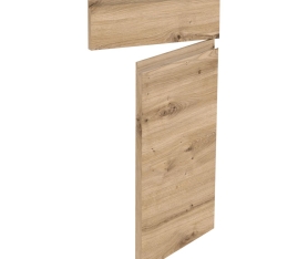2x Kit façade meuble cuisine Chêne Naturel Sans Poignée 1 porte, 1 faux tiroir H. 71,7 cm L. 39,7 cm