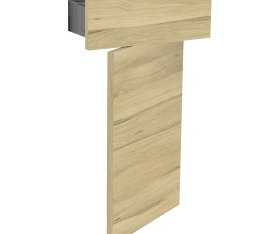 1x Kit façade meuble cuisine Chêne Clair 1 porte, 1 tiroir H. 71,7 cm L. 39,7 cm