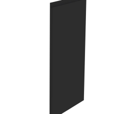 1x Kit façade meuble cuisine Noir Mat Sans Poignée 1 porte H. 71,7 cm L. 39,7 cm