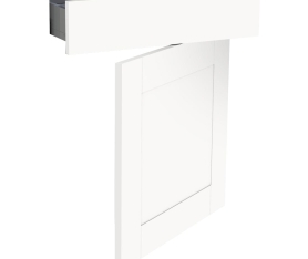 Kit façade meuble cuisine Blanc Cadre 1 porte, 1 tiroir H. 71,7 cm x L. 59,7 cm