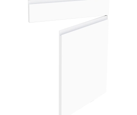 Kit façade meuble cuisine Blanc Mat Sans Poignée 1 porte, 1 faux tiroir H. 71,7 cm x L. 59,7 cm