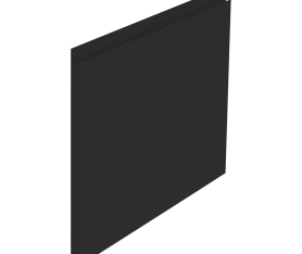 1x Kit façade meuble cuisine Noir Mat Sans Poignée 1 porte H. 42,9 cm L. 59,7 cm