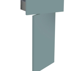1x Kit façade meuble cuisine Vert Opale Mat 1 porte, 1 tiroir H. 71,7 cm L. 39,7 cm