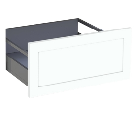 2x Kit façade meuble cuisine Blanc Cadre 1 casserolier H. 28,5 cm L. 59,7 cm