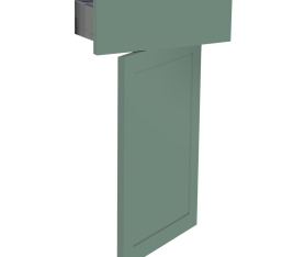 1x Kit façade meuble cuisine Vert Sauge Cadre 1 porte, 1 tiroir H. 71,7 cm L. 39,7 cm