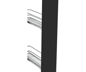 1x Kit façade meuble cuisine Noir Mat Sans Poignée 1 porte H. 71,7 cm L. 14,7 cm