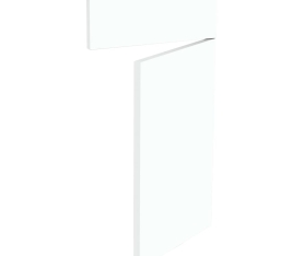 2x Kit façade meuble cuisine Blanc Chaud Mat 1 porte, 1 faux tiroir H. 71,7 cm L. 39,7 cm