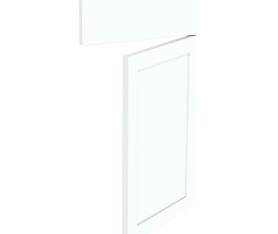 2x Kit façade meuble cuisine Blanc Cadre 1 porte, 1 faux tiroir H. 71,7 cm L. 39,7 cm