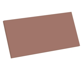 1x Kit façade meuble cuisine Terracotta Mat 1 porte H. 28,5 cm L. 59,7 cm