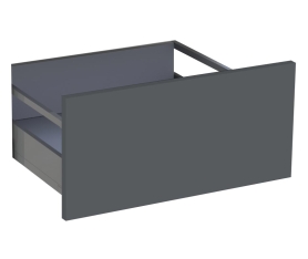 2x Kit façade meuble cuisine Gris Ardoise Mat 1 casserolier H. 28,5 cm L. 59,7 cm