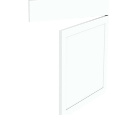 1x Kit façade meuble cuisine Blanc Cadre 1 porte, 1 faux tiroir H. 71,7 cm L. 59,7 cm