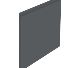 1x Kit façade meuble cuisine Gris Ardoise Mat Sans Poignée 1 porte H. 42,9 cm L. 59,7 cm