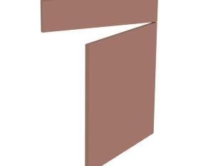 1x Kit façade meuble cuisine Terracotta Mat 1 porte, 1 faux tiroir H. 71,7 cm L. 59,7 cm