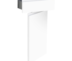 1x Kit façade meuble cuisine Blanc Mat Sans Poignée 1 porte, 1 tiroir H. 71,7 cm L. 39,7 cm