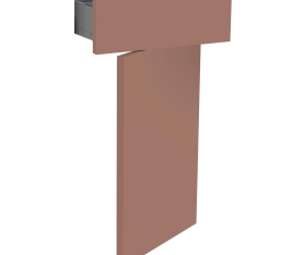 1x Kit façade meuble cuisine Terracotta Mat 1 porte, 1 tiroir H. 71,7 cm L. 39,7 cm