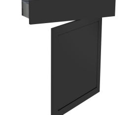 1x Kit façade meuble cuisine Noir Cadre 1 porte, 1 tiroir H. 71,7 cm L. 59,7 cm